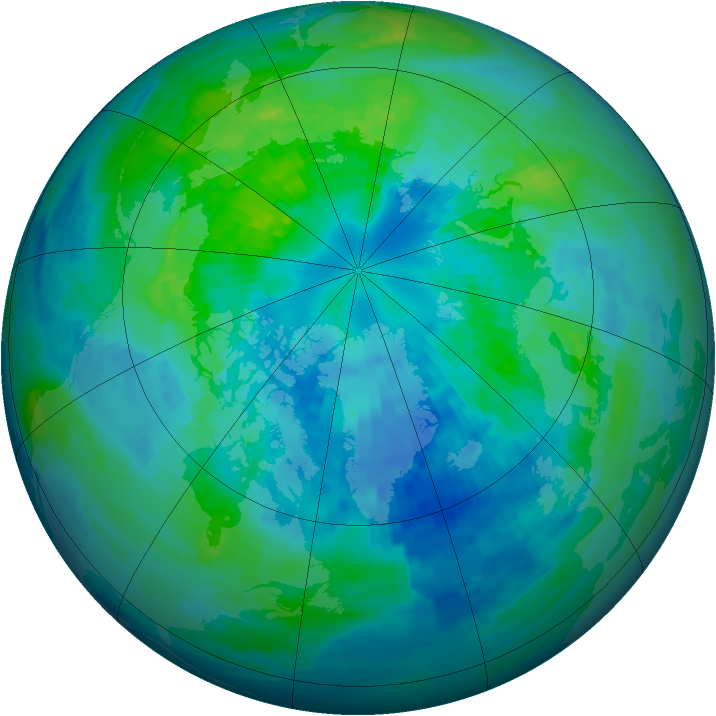 Arctic ozone map for 04 October 1994